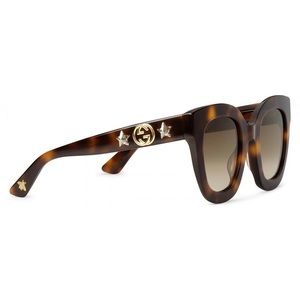 Gucci Round Tortoise Star Sunglasses